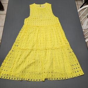 Lilly Pulitzer Women’s Indira Eyelet Swing Dress Lilly’s Lemon Yellow Size S